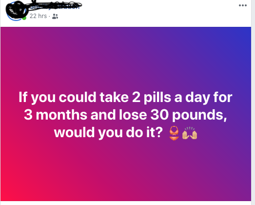 If you could take 2 pills a day for 3 months and lose 30 pounds, would you do it?